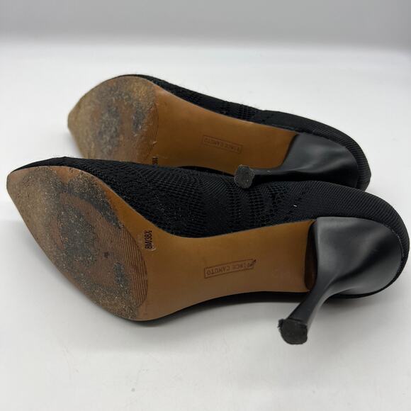 Vince Camuto Cresida Pointed Toe Pumps Heels Black Woven Mesh Size 8M - Picture 7 of 7